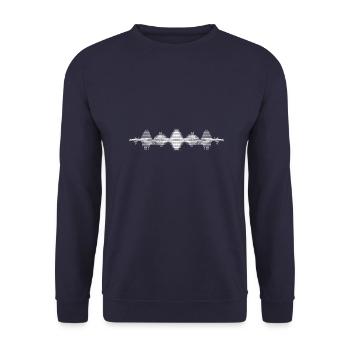 Music Frequency: Sound, Waves, Physics and Sound - Unisex Sweatshirt - navy - Front - Alina (178cm) & Michal (187cm)
