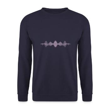 Music Frequency: Sound, Waves, Physics and Sound - Unisex Sweatshirt - navy - Front - Alina (178cm) & Michal (187cm)