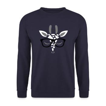 giraffe - Unisex Sweatshirt - navy - Front - Alina (178cm) & Michal (187cm)