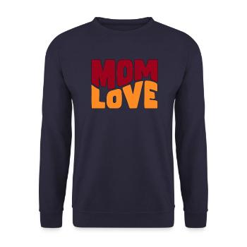 Design Mom Love - Sweat-shirt Unisexe - marine - Devant - Alina (178cm) & Michal (187cm)
