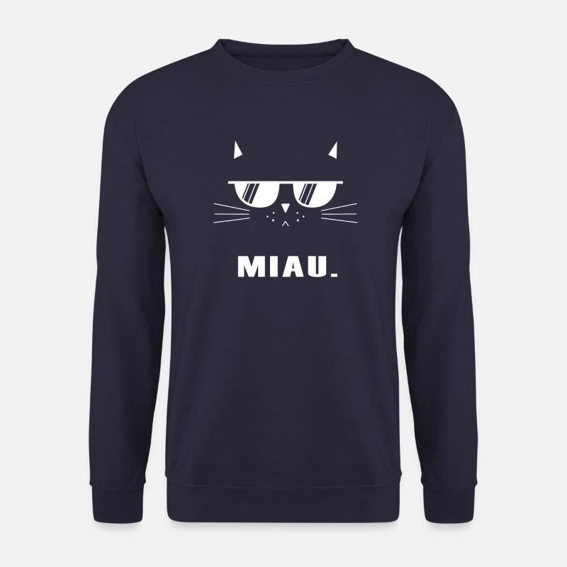 Miau Katze Sonnenbrille Coolness - Unisex Pullover - Navy