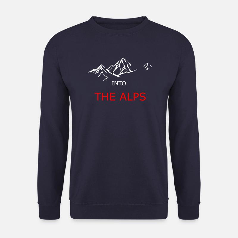 text into the alps - Unisex Sweatshirt - navy