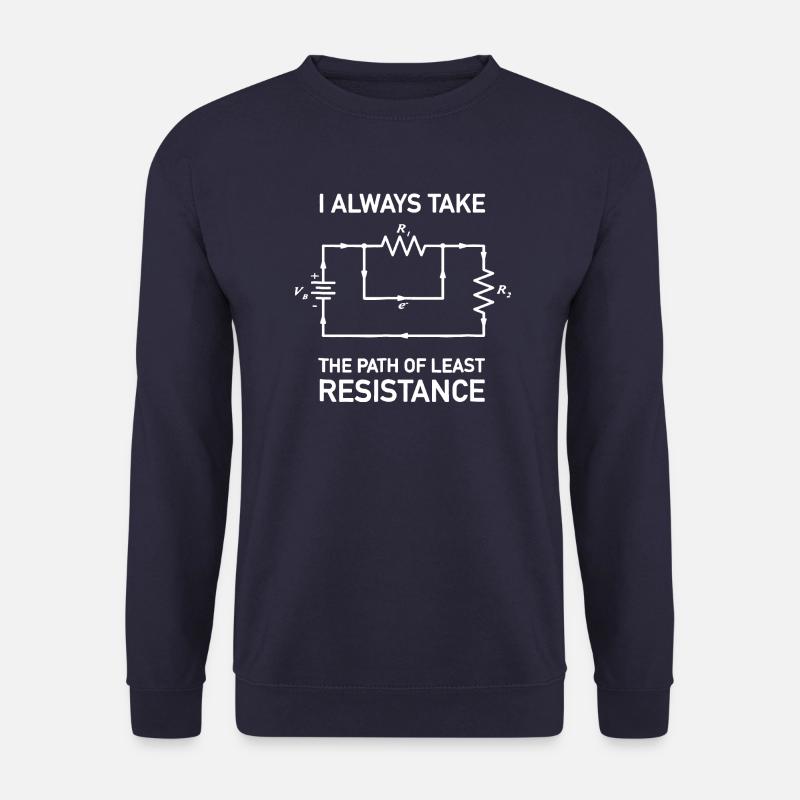 batterie elektronik lustiger spruch - Unisex Pullover - Navy