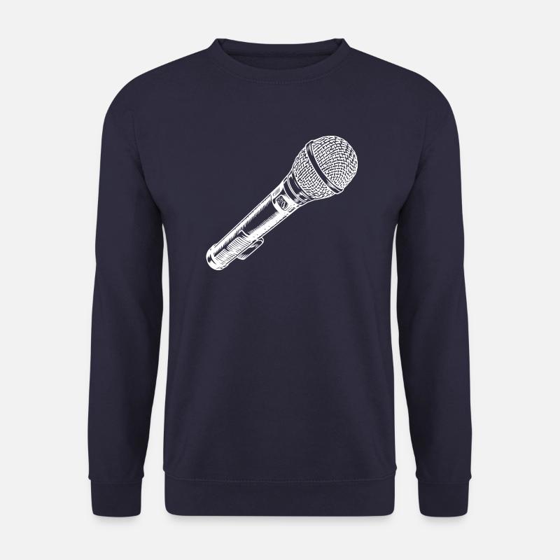 Microphone Hand Drawn - Unisex Sweatshirt - navy