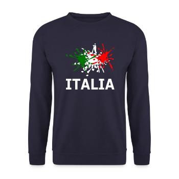 Italia - Unisex Sweatshirt - navy - Front - Alina (178cm) & Michal (187cm)