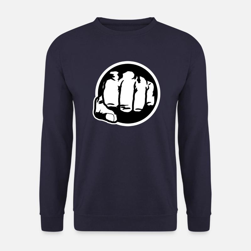 Fist black and white - Unisex Sweatshirt - navy