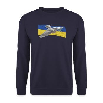 Peace Ukraine - Unisex Sweatshirt - navy - Front - Alina (178cm) & Michal (187cm)