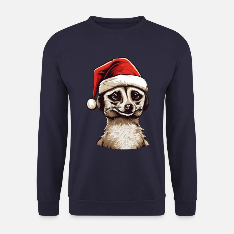 Erdmännchen Weihnachten Tier Kopf - Unisex Pullover - Navy