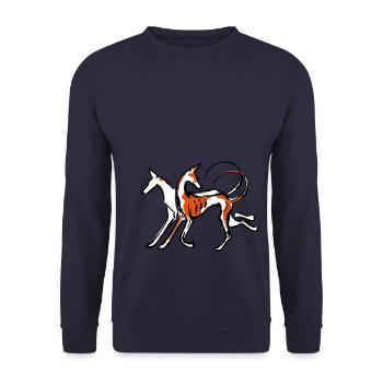 podi_duo - Unisex Sweatshirt - navy - Front - Alina (178cm) & Michal (187cm)