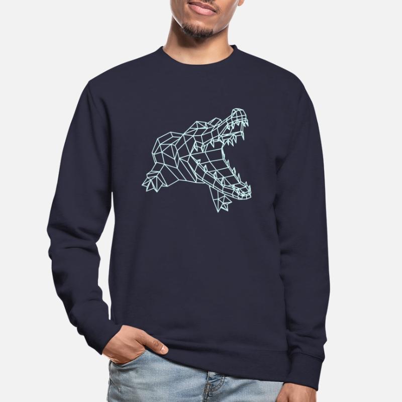 WireFrame graphique de crocodile, conception Paperwolf Sweat-shirt Unisexe