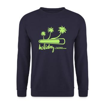 holiday loading citation palmier vacances 5 - Sweat-shirt Unisexe - marine - Devant - Alina (178cm) & Michal (187cm)
