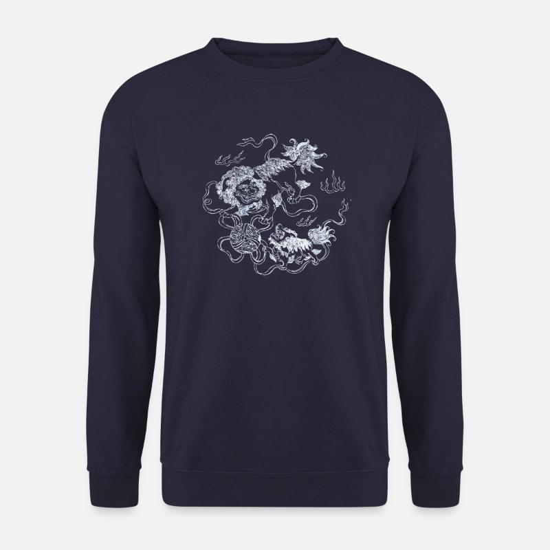 Chinese Tattoo Dragon - Unisex Pullover - Navy