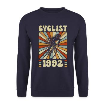 Cycliste Né En 1992 30 Ans Anniversaire - Sweat-shirt Unisexe - marine - Devant - Alina (178cm) & Michal (187cm)