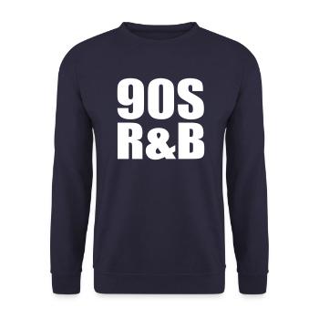 r and b 90s - Unisex Sweatshirt - navy - Front - Alina (178cm) & Michal (187cm)