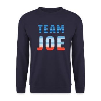 Team Joe | Warming Stripes - Unisex Pullover - Navy - Vorne - Alina (178cm) & Michal (187cm)