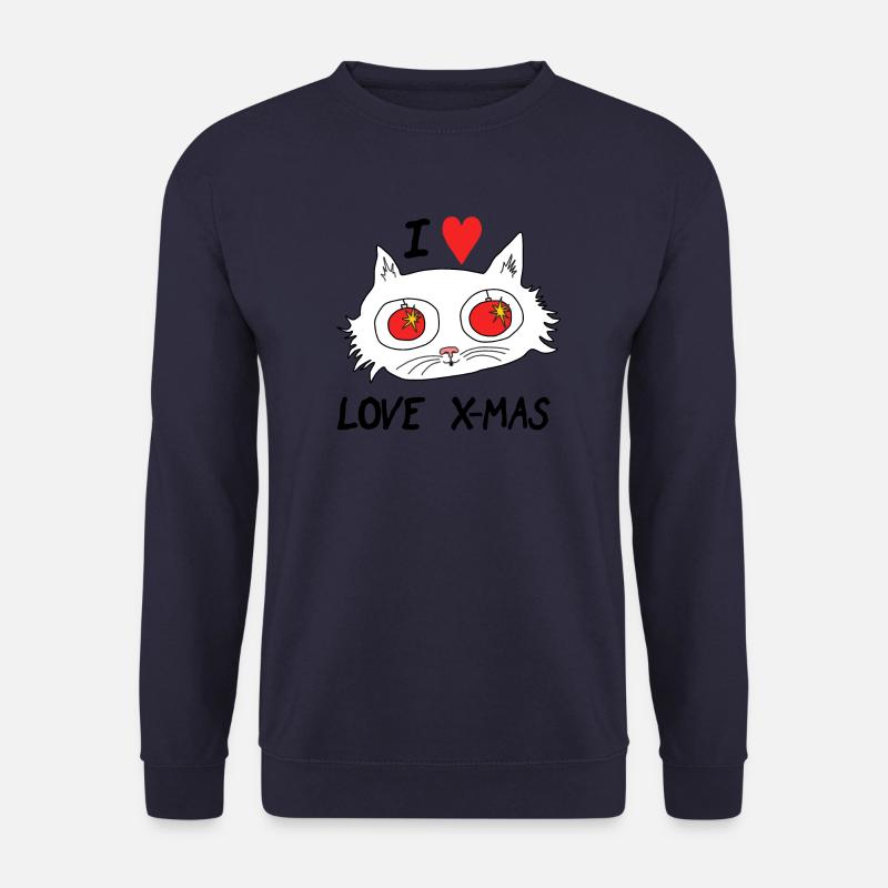 I love X-mas Katze - Unisex Pullover - Navy
