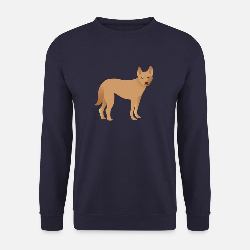 Einzelner Dingo-Hund, der glücklich schaut - Unisex Pullover - Navy