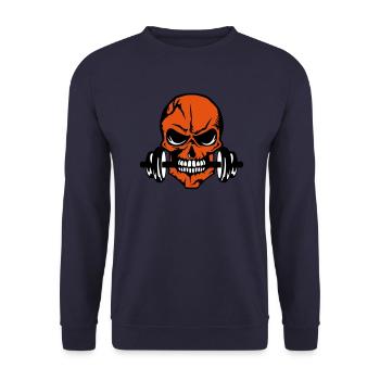 haltere head dead bodybuilding bodybuilding weight - Unisex Sweatshirt - navy - Front - Alina (178cm) & Michal (187cm)