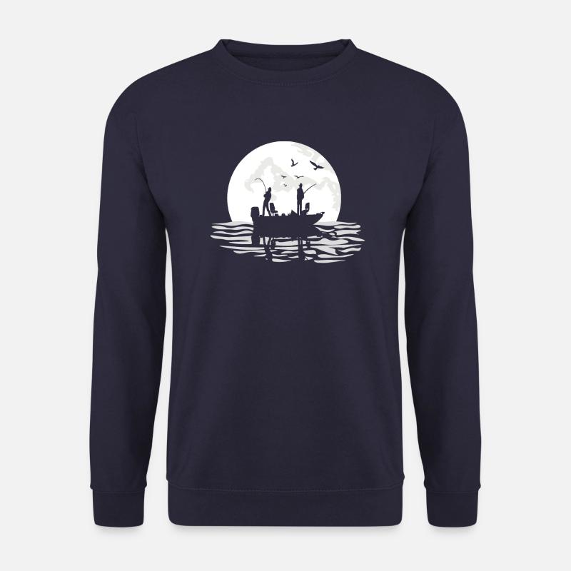 Freunde Angeln gemeinsam im Mondlicht 4 - Unisex Pullover - Navy