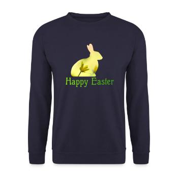 Happy Easter - Unisex Sweatshirt - navy - Front - Alina (178cm) & Michal (187cm)