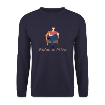 Relax a little - Unisex Sweatshirt - navy - Front - Alina (178cm) & Michal (187cm)