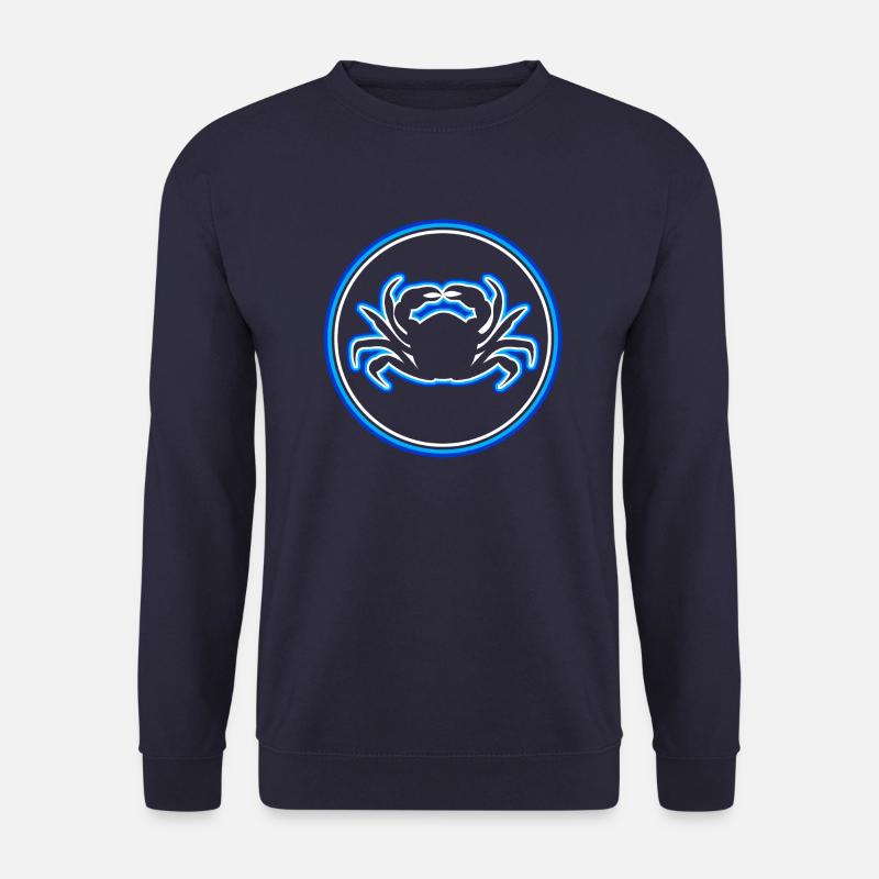 Electric Blue Crab Icon - Unisex Sweatshirt - navy