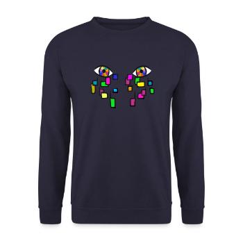 Cry in colors. - Unisex Sweatshirt - navy - Front - Alina (178cm) & Michal (187cm)