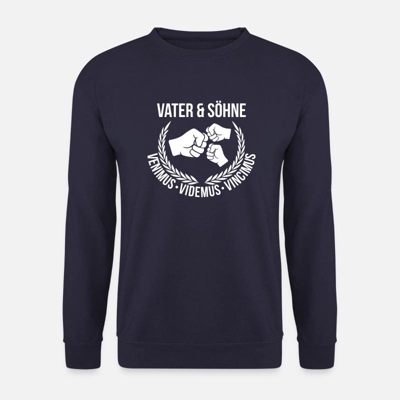 Vater und Söhne - lateinischer Teamspruch - Unisex Pullover - Navy