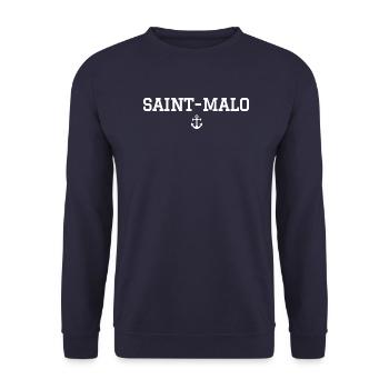 Saint-Malo Ancre - Sweat-shirt Unisexe - marine - Devant - Alina (178cm) & Michal (187cm)