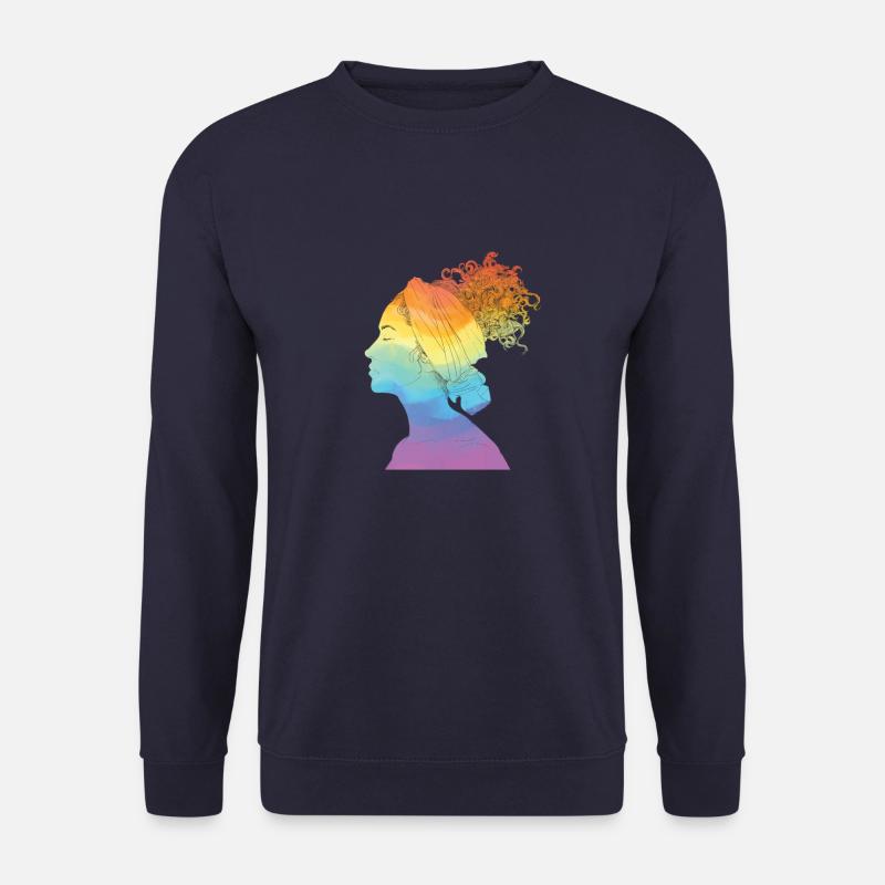 Regenbogen Leben, Frau, Freiheit Rainbow Life, Wom - Unisex Pullover - Navy