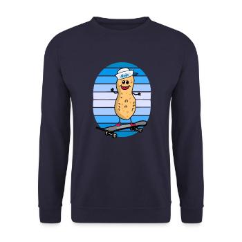 cacahuète maritime marin patineur patinage noix enfant - Sweat-shirt Unisexe - marine - Devant - Alina (178cm) & Michal (187cm)