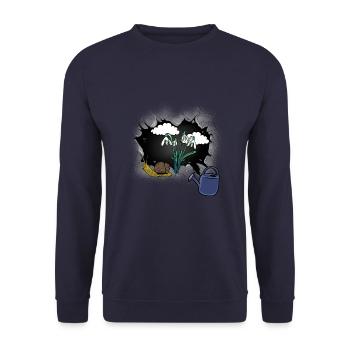 Snowdrop Flower Snail Snails - Unisex Sweatshirt - navy - Front - Alina (178cm) & Michal (187cm)