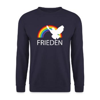 Frieden - Unisex Pullover - Navy - Vorne - Alina (178cm) & Michal (187cm)