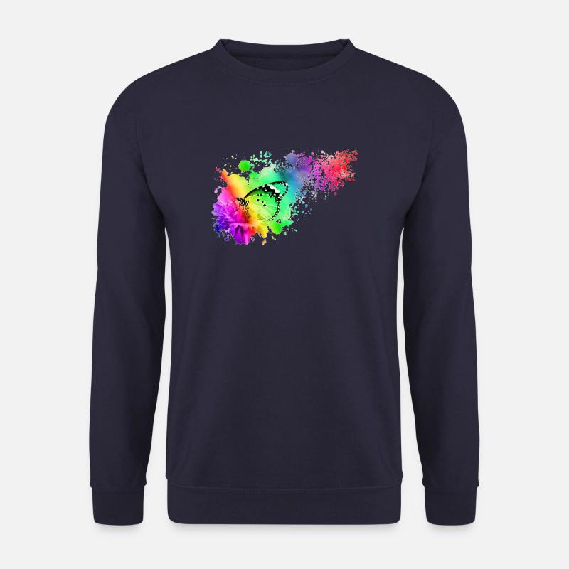 Bunter Schmetterling - Unisex Pullover - Navy