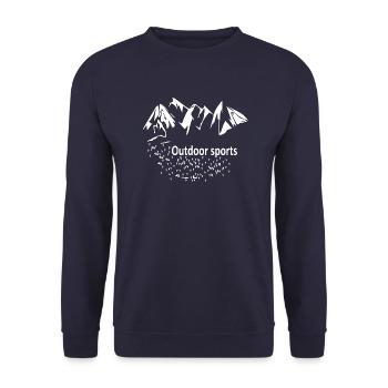 Adventure Travel Hiking Mountain - Unisex Sweatshirt - navy - Front - Alina (178cm) & Michal (187cm)