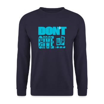 Gib nicht auf - Unisex Pullover - Navy - Vorne - Alina (178cm) & Michal (187cm)