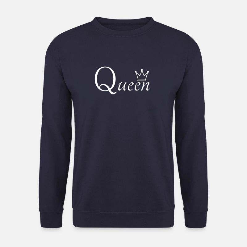 Queen Krone Design Weiß - Unisex Pullover - Navy