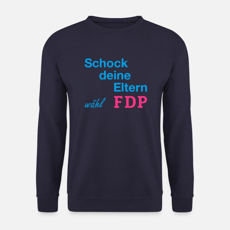Schock deine Eltern wähl FDP - Unisex Pullover - Navy