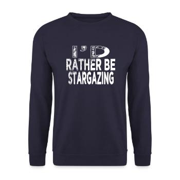 believe astronomy stuff joke funny christmas - Unisex Sweatshirt - navy - Front - Alina (178cm) & Michal (187cm)