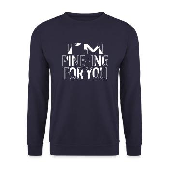 Barbes Citation Dino Bike Moon Barbe Couples - Sweat-shirt Unisexe - marine - Devant - Alina (178cm) & Michal (187cm)