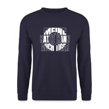 witzig geschenkidee zitat falbkatze geburtstag - Unisex Pullover - Navy - Vorne - Alina (178cm) & Michal (187cm)