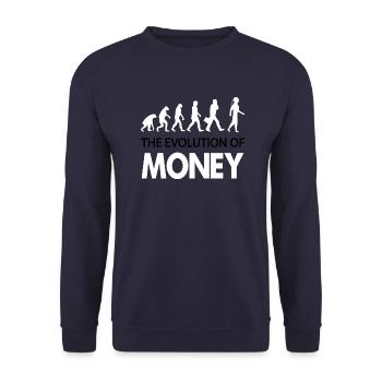 Crypto Bitcoin Trading - Sweat-shirt Unisexe - marine - Devant - Alina (178cm) & Michal (187cm)