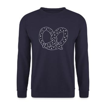 Bretzel Sketch Collation - Sweat-shirt Unisexe - marine - Devant - Alina (178cm) & Michal (187cm)