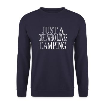 Best Sayings Campsite Funny Sayings Camping Hoodie - Unisex Sweatshirt - navy - Front - Alina (178cm) & Michal (187cm)
