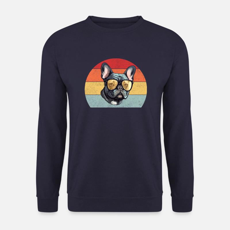 französischen Bulldogge - Unisex Pullover - Navy