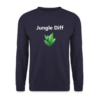 league legend Jungle Diff Weiß - Unisex Pullover - Navy - Vorne - Alina (178cm) & Michal (187cm)