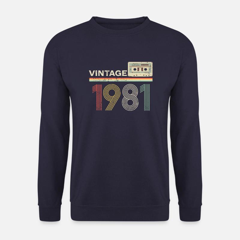 Vintage Kassette 1981 - Unisex Pullover - Navy