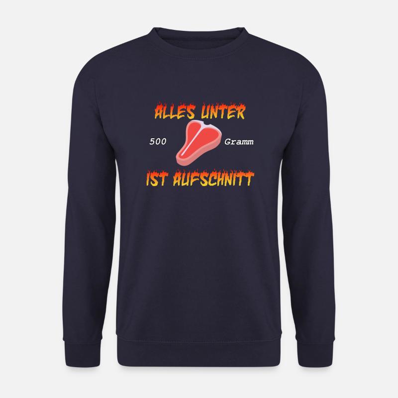 Alles unter 500 Gramm ist Aufschnitt BBQ - Unisex Pullover - Navy