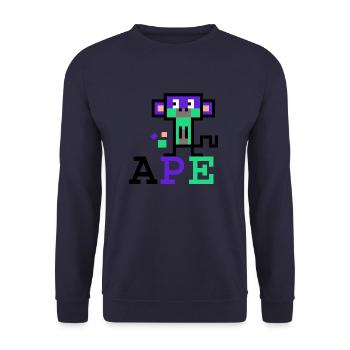 Crypto Ape 2 - Unisex Sweatshirt - navy - Front - Alina (178cm) & Michal (187cm)