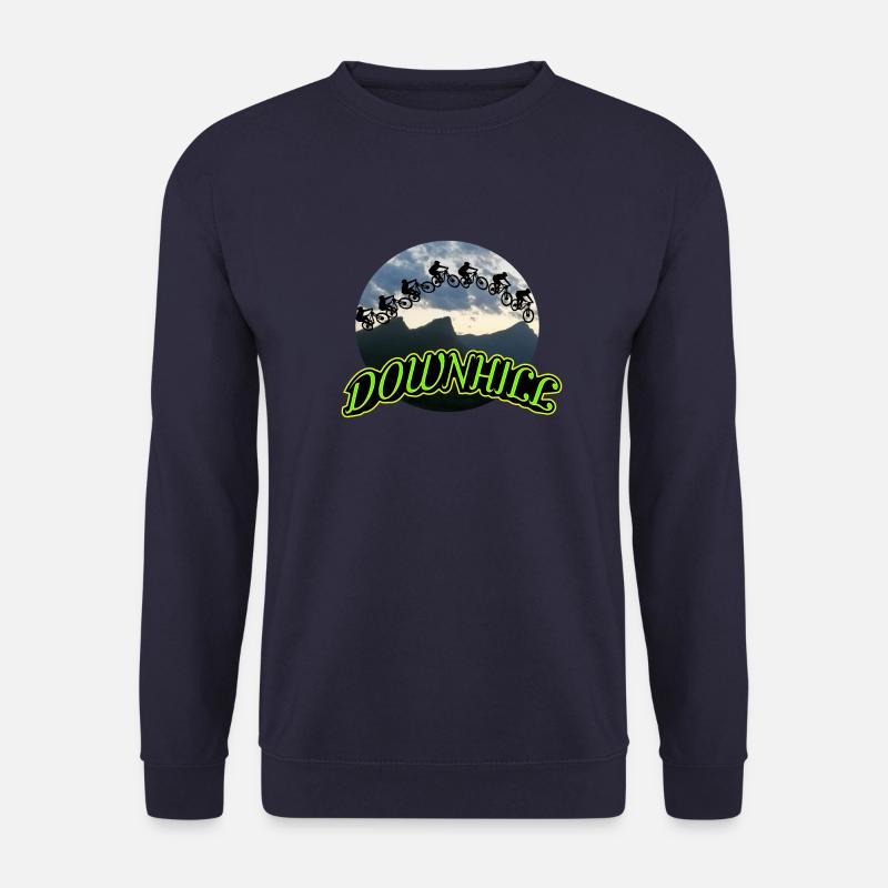 Downhill Biker Shirt - Unisex Pullover - Navy